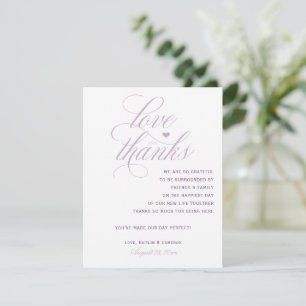 Cartes de remerciement de mariage pour tables   La