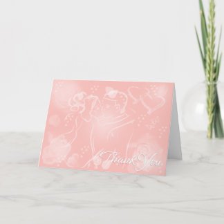 Cartes de remerciement de mariage Roses pêche