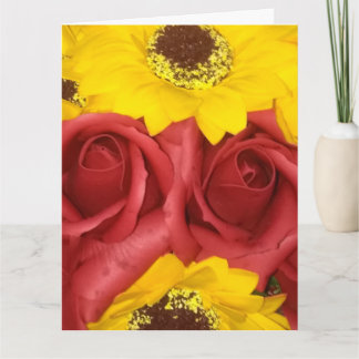Cartes de remerciement de mariage roses rouges tou