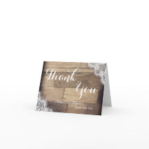 Cartes de remerciement de mariage Rustic Barn et d