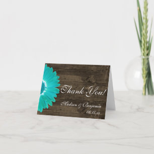 Cartes de remerciement de mariage rustique aux ger