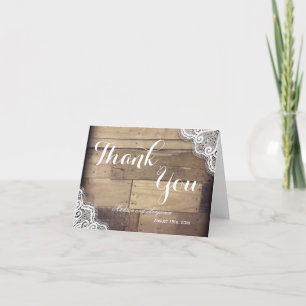 Cartes de remerciement de mariage Rustique Grange 