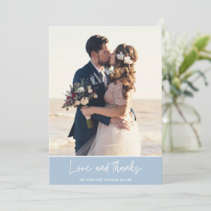 Cartes de remerciement de mariage sur la plage ave