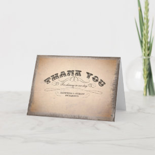 cartes de remerciement de mariage typographiques v