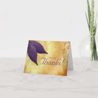 Cartes de remerciement de mariage vintage feuille 