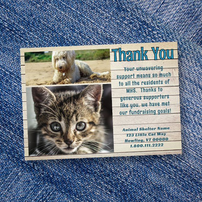 Cartes de remerciement de modèle de photo de refug (Créateur téléchargé)
