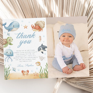 Cartes de remerciement de photo d'anniversaire d'a
