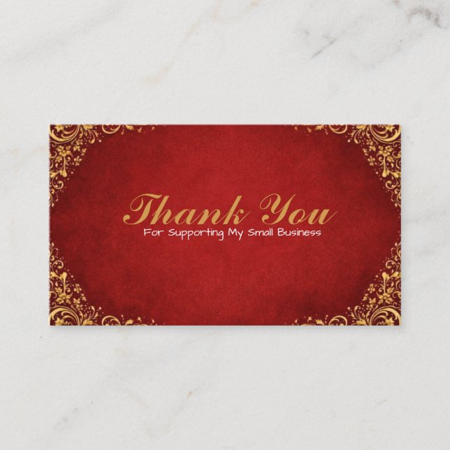 Cartes de remerciement de style vintage – Notes mi (Devant)