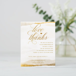 Cartes de remerciement de table de mariage Marbr