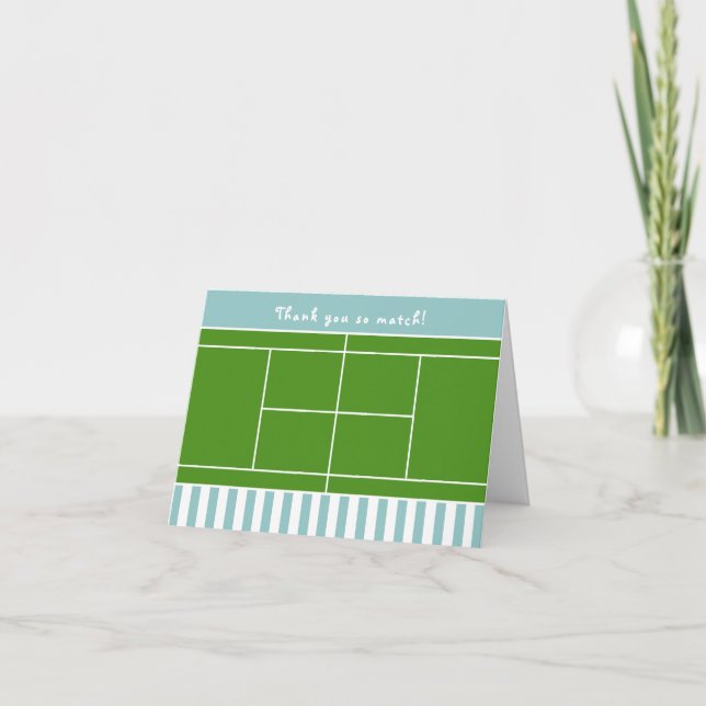 Cartes de remerciement de tennis (Devant)