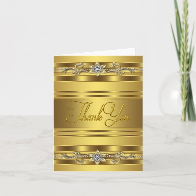 Cartes de remerciement Diamond Gold (Devant)
