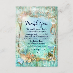 Cartes de remerciement Elegant Enchanted Sea Beach