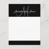 Cartes de Remerciement Élégantes avec Monogramme e