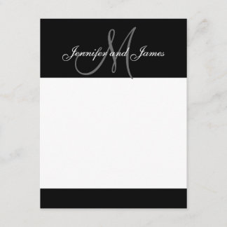 Cartes de Remerciement Élégantes avec Monogramme e