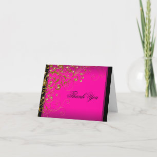 Cartes de remerciement en or rose chaud