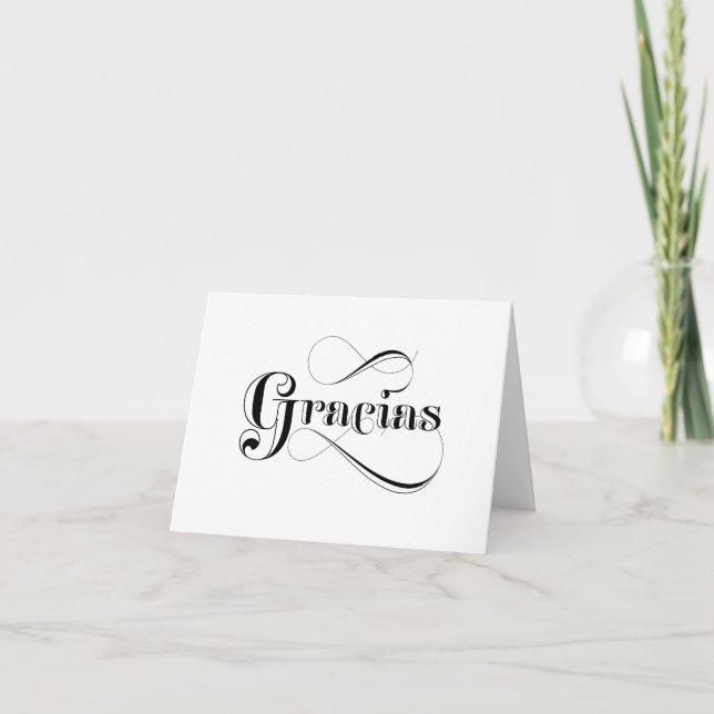 Cartes de remerciement espagnol Gracias (Devant)