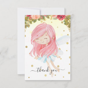 Cartes de remerciement fées   Jardin enchanté