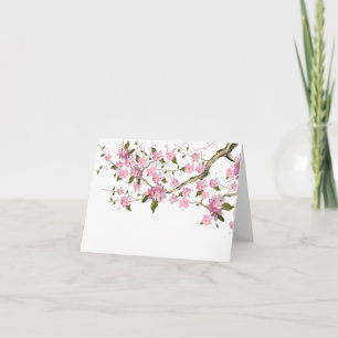Cartes de remerciement Fleur de cerisier japonaise