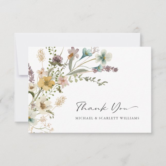 Cartes de remerciement Fleur sauvage (Devant)