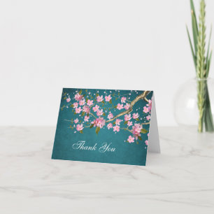 Cartes de remerciement Fleurs de cerisier japonais