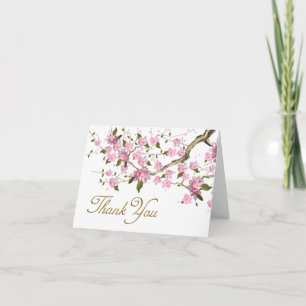 Cartes de remerciement Fleurs de cerisier japonais