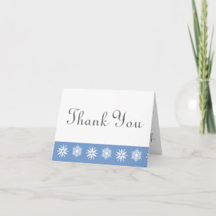Cartes de remerciement Flocons de neige hivernaux 