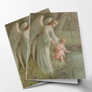 Cartes de remerciement funéraire Ange du Ciel 04