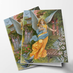 Cartes de remerciement funéraire Angel Cher 01