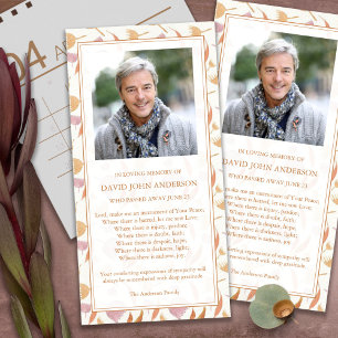 Cartes de remerciement funéraire Chaleur d'autom