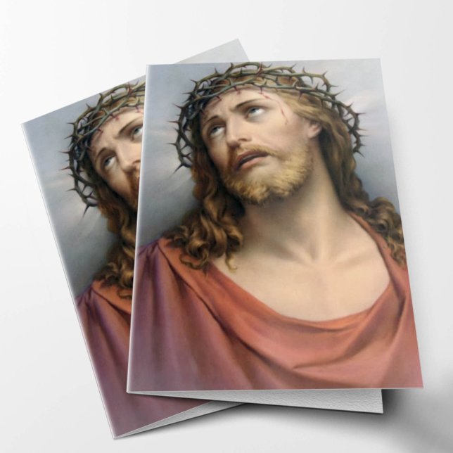 Cartes de remerciement funéraire | Couronne d'épin (Jesus Crown Of Thorns Sympathy Condolence Bereavement In Loving Memory of Funeral Thank You Card)