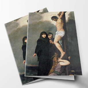 Cartes de remerciement funéraire Jésus Saint Cru