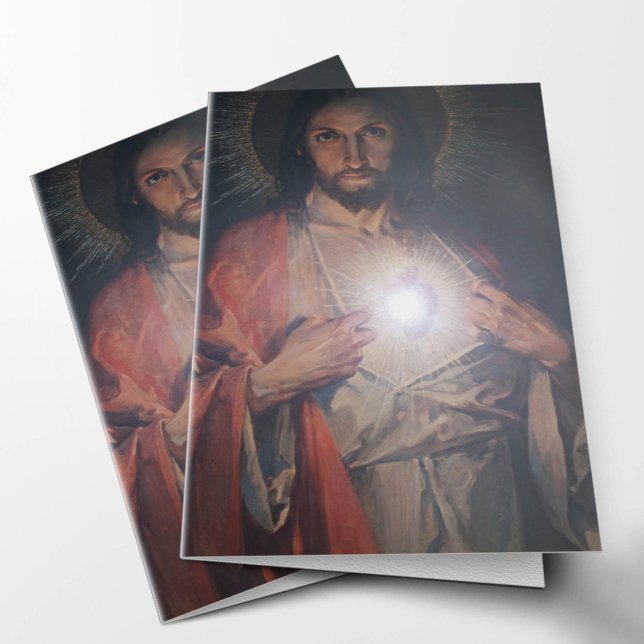 Cartes de remerciement funéraire | La fondation de (Sacred Heart of Jesus Sympathy Condolence Bereavement Funeral Thank You Card)