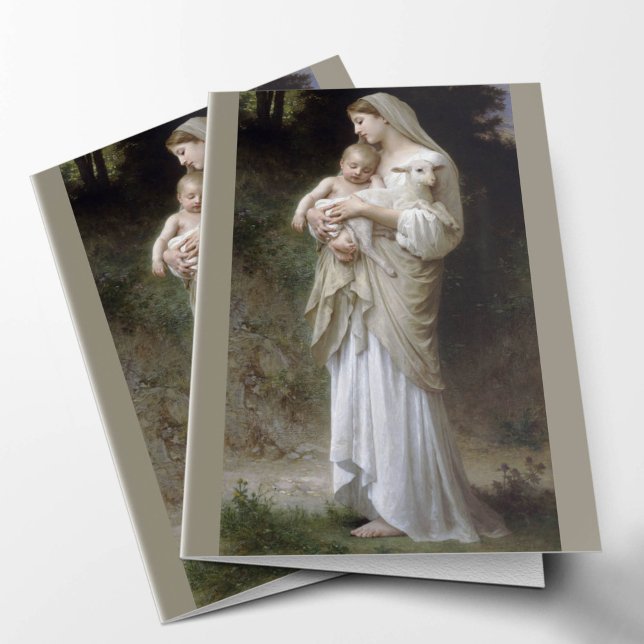 Cartes de remerciement funéraire | L'Innocence (L'Innocence Virgin Mary Condolence Sympathy Bereavement Funeral Thank You Card)