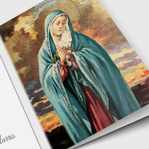 Cartes de remerciement funéraire Notre Dame Mère