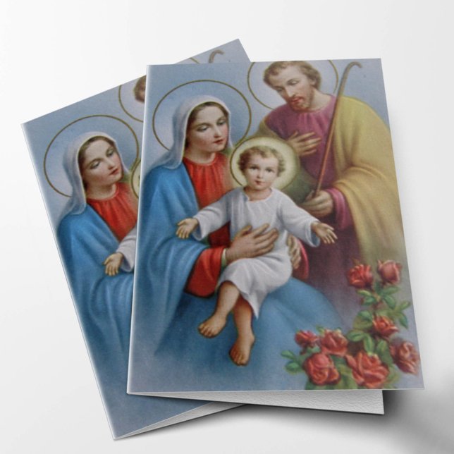 Cartes de remerciement funéraire | Sainte Famille  (Holy Family Sympathy Bereavement Funeral Thank You Card)