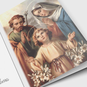Cartes de remerciement funéraire Sainte Famille