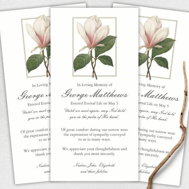 Cartes de remerciement funéraire | Sweet Antique M (funeral thank you cards, bereavement, elegant, simple, celebration of life, sympathy card)
