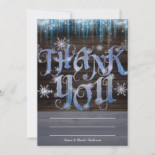 Cartes de remerciement Glacons gelés Hiver merveil