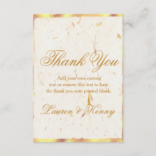 Cartes de remerciement Golden Leaves