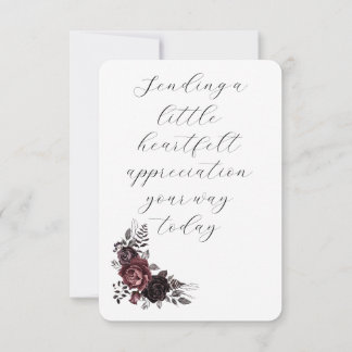 Cartes de remerciement gothiques sombres et botani