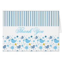 Cartes de remerciement graphiques de beaux oiseaux