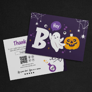 Cartes de remerciement Halloween Fantôme Épouvanta