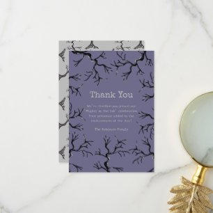 Cartes de remerciement Halloween Violet Arbres de