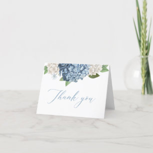 Cartes de remerciement Hortensia Bleu