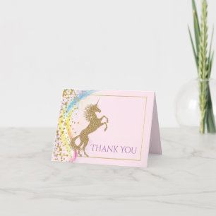 Cartes de remerciement licorne
