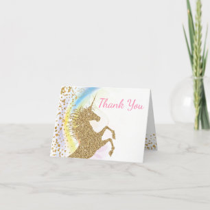 Cartes de remerciement Licorne
