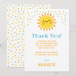 Cartes de remerciement Little Sunshine