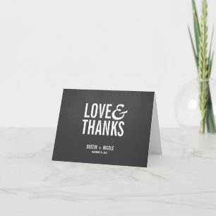 Cartes de remerciement Love & Thanks Chalkboard