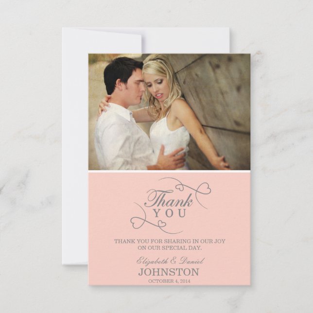Cartes de remerciement | Mariage (Devant)