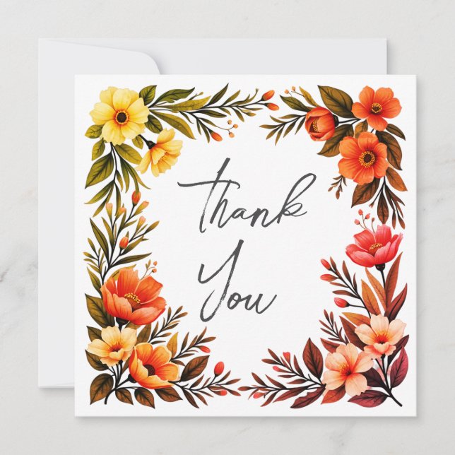 Cartes de remerciement mariage ou douche (Devant)